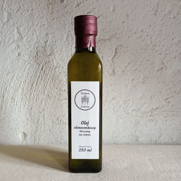 Olej słonecznikowy tłoczony na zimno 250 ml